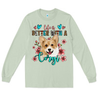 Matcha life is better with a corgi Long Sleeve Tee - Jasminsmagicworld