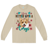 Mushroom life is better with a corgi Long Sleeve Tee - Jasminsmagicworld