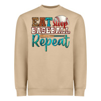 Mushroom eat sleep baseball repeat Heavyweight Sweatshirt - HRA Design Shop