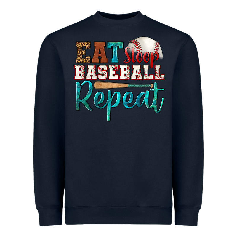 Eat Sleep Baseball Repeat Heavyweight Sweatshirt by HRA Design Shop | Teevron