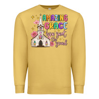 Antique Gold amazing grace how sweet the sound Premium Sweatshirt - MaliasSmallBusiness