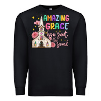 Black amazing grace how sweet the sound Premium Sweatshirt - MaliasSmallBusiness