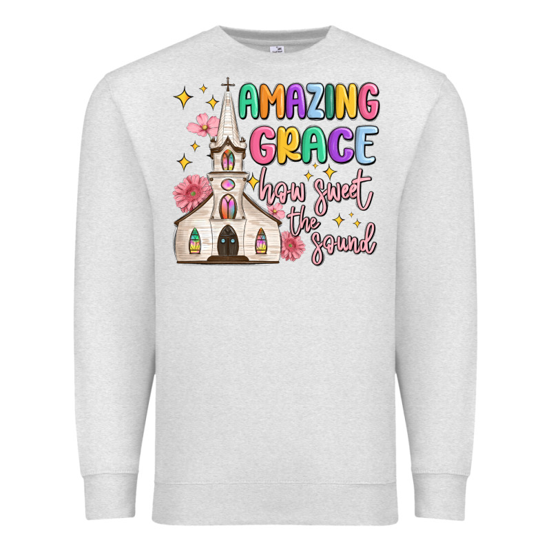Amazing Grace How Sweet The Sound Premium Sweatshirt by MaliasSmallBusiness | Teevron
