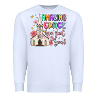 White amazing grace how sweet the sound Premium Sweatshirt - MaliasSmallBusiness
