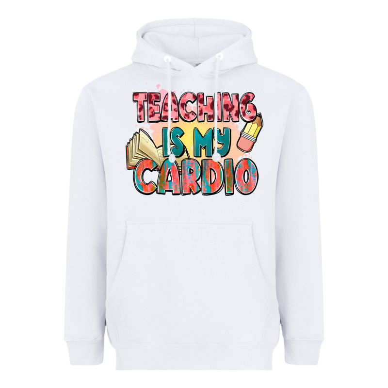 Teaching Is My Cardio Heavyweight Hoodie by NancyCooperArtShop | Teevron