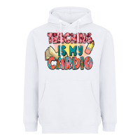 White teaching is my cardio Heavyweight Hoodie - NancyCooperArtShop