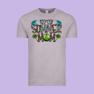 Summer Mom Vintage Tee Designed By Cowhidedigitalart