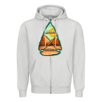 Dove Grey western desert arrowhead Zipper Hoodie - Jasminsmagicworld