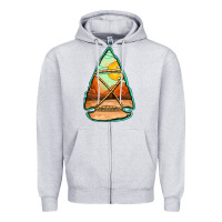 Heather Grey western desert arrowhead Zipper Hoodie - Jasminsmagicworld