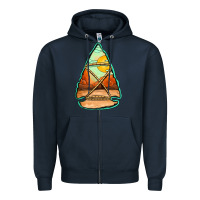 Navy western desert arrowhead Zipper Hoodie - Jasminsmagicworld