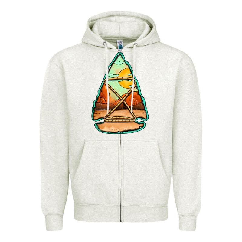 Western Desert Arrowhead Zipper Hoodie by Jasminsmagicworld | Teevron