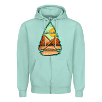 Seafoam western desert arrowhead Zipper Hoodie - Jasminsmagicworld