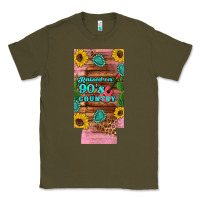 Army Green raised 90's country guitar cactus sunflower's 12 oz can cooler  (slim) Classic Tee - Artiststas