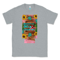 Heather Grey raised 90's country guitar cactus sunflower's 12 oz can cooler  (slim) Classic Tee - Artiststas