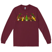 Burgundy beer party for christmas Long Sleeve Tee - AdoDesignShop