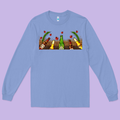 Beer Party For Christmas Long Sleeve Tee Designed By Adodesignshop
