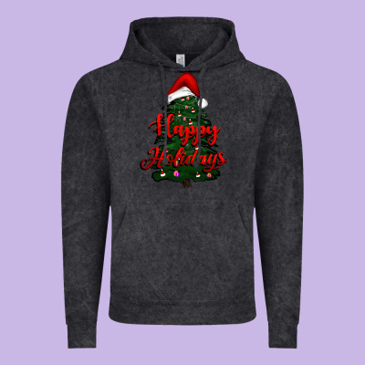 Happy Holidays Christmas Tree Vintage Hoodie Designed By Ranaportraitstore