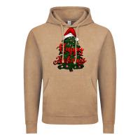 Vintage Coffee happy holidays christmas tree Vintage Hoodie - RanaPortraitStore