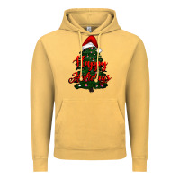 Vintage Mustard happy holidays christmas tree Vintage Hoodie - RanaPortraitStore