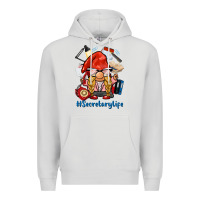 Dove Grey secretary life gnome Premium Hoodie - BarkalooDesign