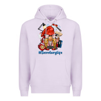 Lilac secretary life gnome Premium Hoodie - BarkalooDesign