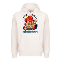 Pale Pink secretary life gnome Premium Hoodie - BarkalooDesign