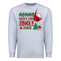 Heather Grey mommy needs her jingle juice Premium Sweatshirt - MaliasSmallBusiness