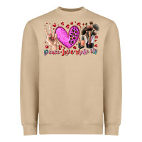 Mushroom peace love makeup Heavyweight Sweatshirt - RacoonDesign