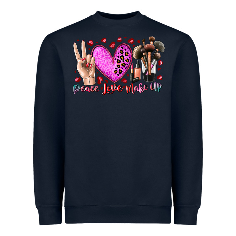 Peace Love Makeup Heavyweight Sweatshirt by RacoonDesign | Teevron