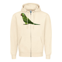 Sandshell Ring Necked Parakeet Zipper Hoodie - LillyAllenDesigns
