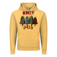 Vintage Mustard holly jolly Christmas trees Vintage Hoodie - RanaPortraitStore