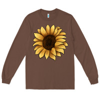 Chestnut sunflower Long Sleeve Tee - JahusDesignShop