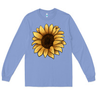 Colony Blue sunflower Long Sleeve Tee - JahusDesignShop