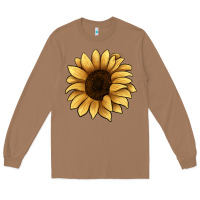 Toasted Coconut sunflower Long Sleeve Tee - JahusDesignShop
