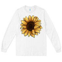 White sunflower Long Sleeve Tee - JahusDesignShop