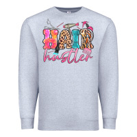 Heather Grey hair hustler Premium Sweatshirt - MaliasSmallBusiness