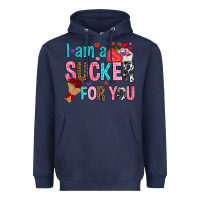 Navy i am a sucker for you Heavyweight Hoodie - NancyCooperArtShop