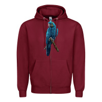 Burgundy Hyacinth Macaw Zipper Hoodie - LillyAllenDesigns