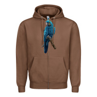 Chestnut Hyacinth Macaw Zipper Hoodie - LillyAllenDesigns