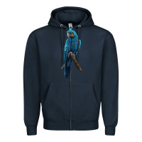 Navy Hyacinth Macaw Zipper Hoodie - LillyAllenDesigns