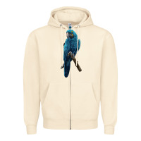 Sandshell Hyacinth Macaw Zipper Hoodie - LillyAllenDesigns
