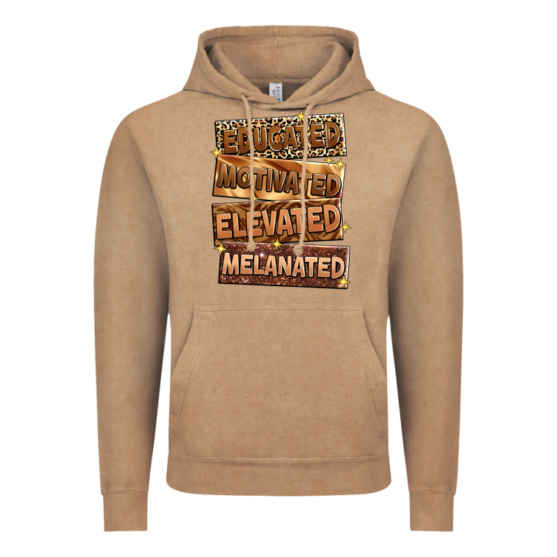 Educated Motivated Elevated Melanated Vintage Hoodie by Zillion Design Studio | Teevron
