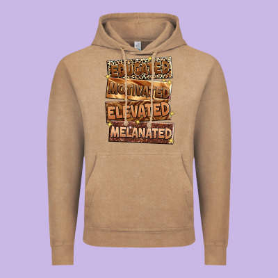 Educated Motivated Elevated Melanated Vintage Hoodie Designed By Zillion Design Studio