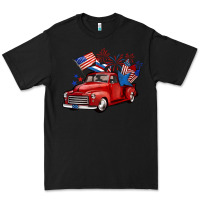 Black american truck 4th of july Premium Tee - BarkalooDesign