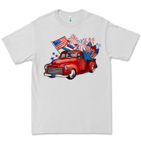 Dove Grey american truck 4th of july Premium Tee - BarkalooDesign