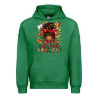 Emerald santas favorite pharmacist afro messy bun Urban Hoodie - texasbilliewilder