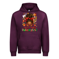 Mauve Wine santas favorite pharmacist afro messy bun Urban Hoodie - texasbilliewilder