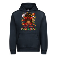 Navy santas favorite pharmacist afro messy bun Urban Hoodie - texasbilliewilder