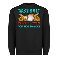 Black baseball makes me happy you, not so much Heavyweight Sweatshirt - HRA Design Shop