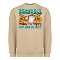 Mushroom baseball makes me happy you, not so much Heavyweight Sweatshirt - HRA Design Shop